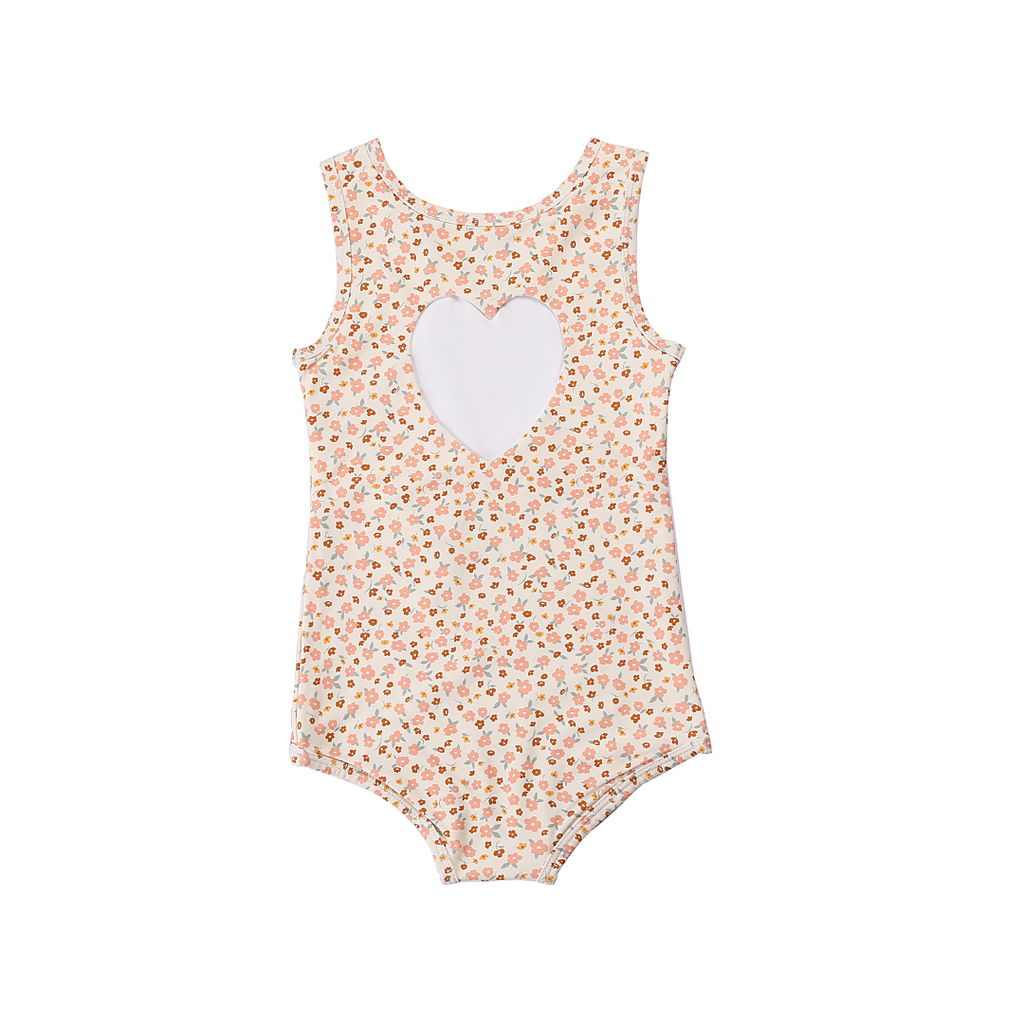 Sweetheart 1 Piece Swimsuit | UPF + Recycled - Sunset Meadow - The7Letter