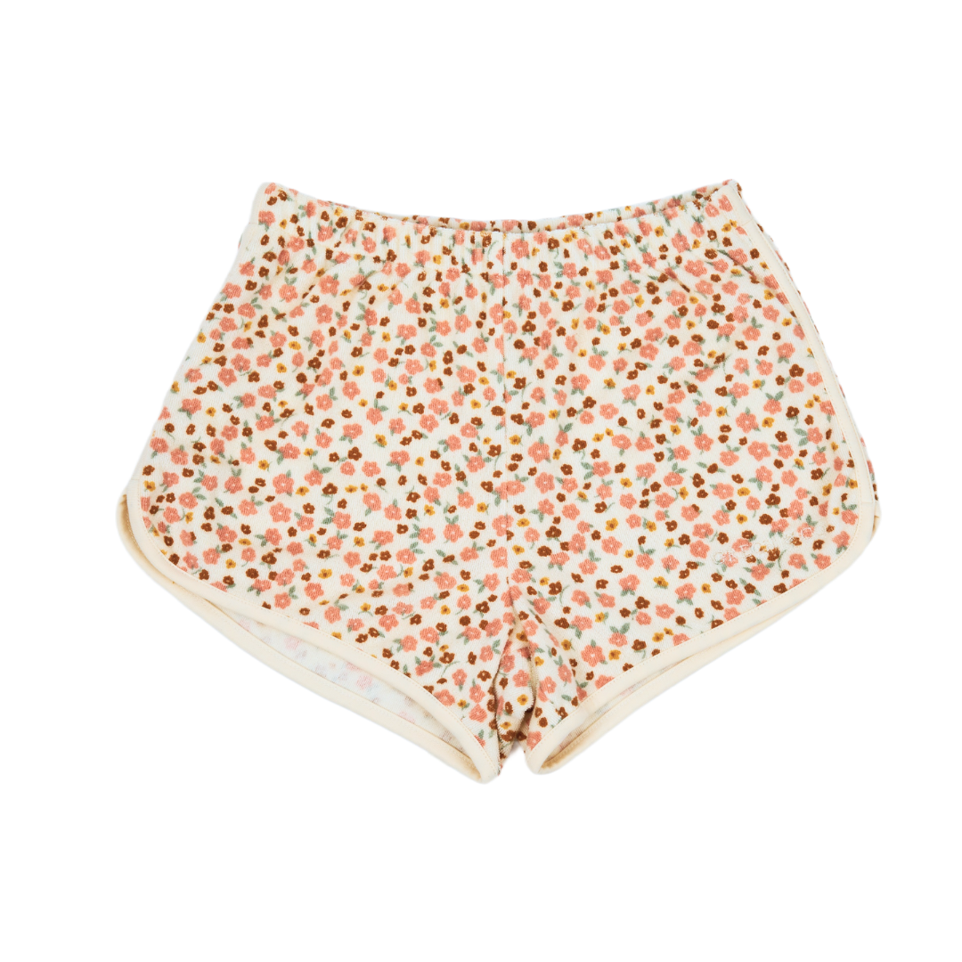 Retro Shorts | Organic Cotton Terry - Sunset Meadow - The7Letter