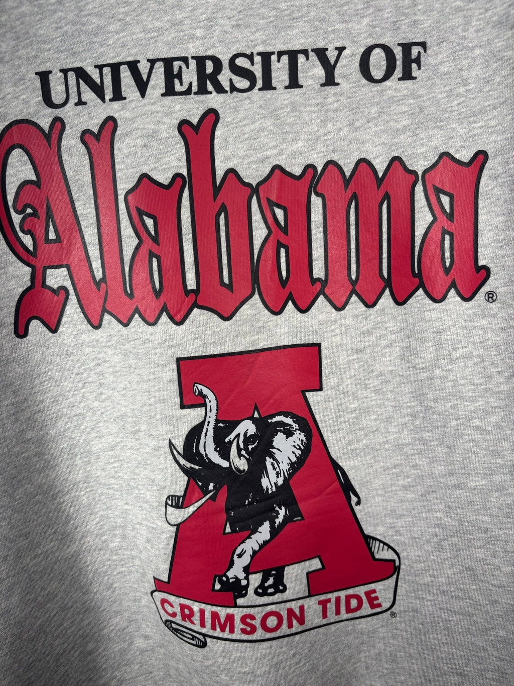 Das Old English Rundhals-Sweatshirt – University of Alabama (100 % Baumwolle, Heavyweight)