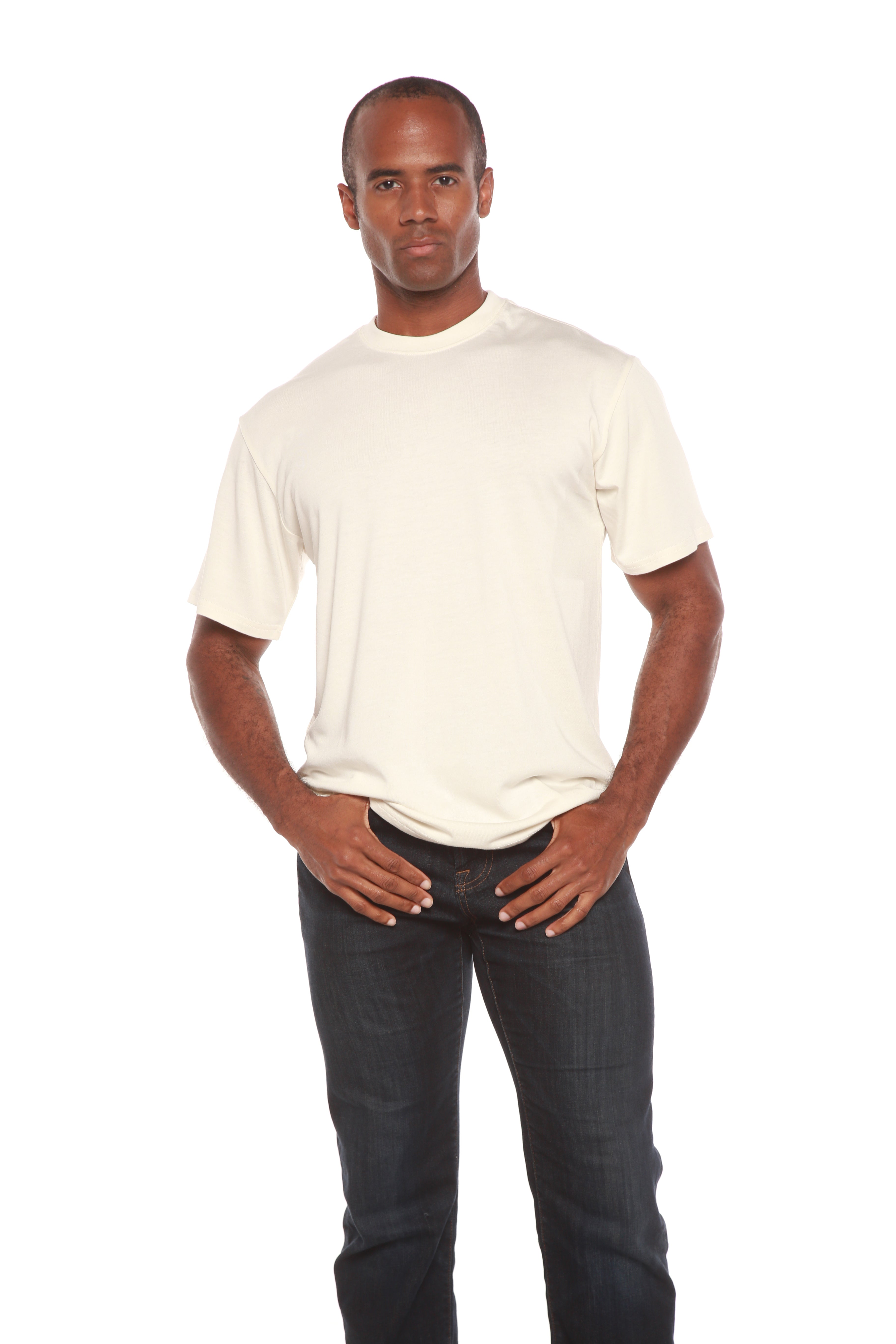 Men's Bamboo Viscose/Organic Cotton Short Sleeve Contrast Stitch T-Shirt - The7Letter