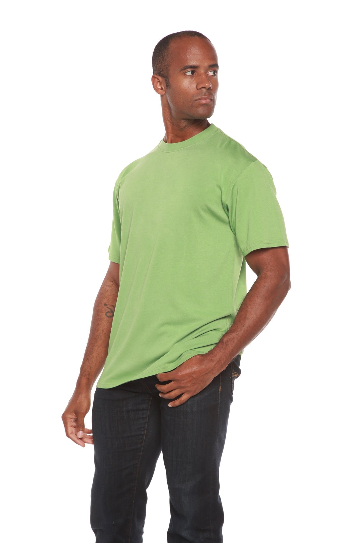 Clearance Men's Bamboo Short Sleeve Contrast Stitch T-Shirt - The7Letter