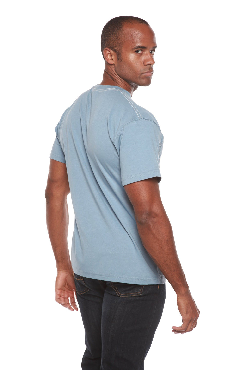 Men's Bamboo Viscose/Organic Cotton Short Sleeve Contrast Stitch T-Shirt - The7Letter