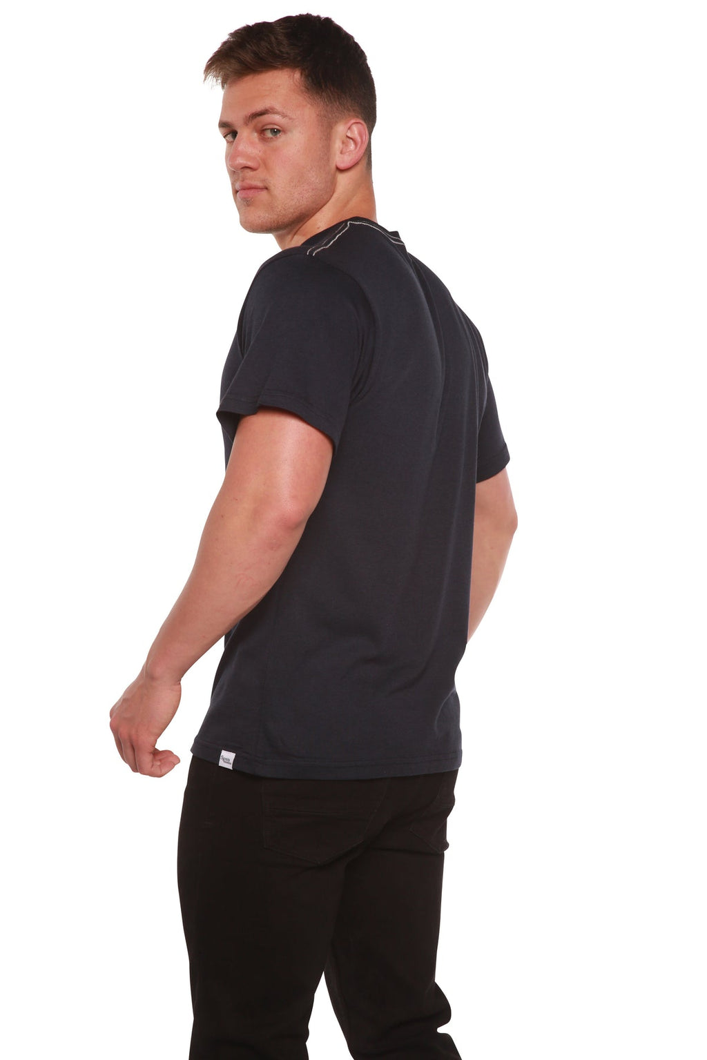 Men's Bamboo Viscose/Organic Cotton Short Sleeve Contrast Stitch T-Shirt - The7Letter