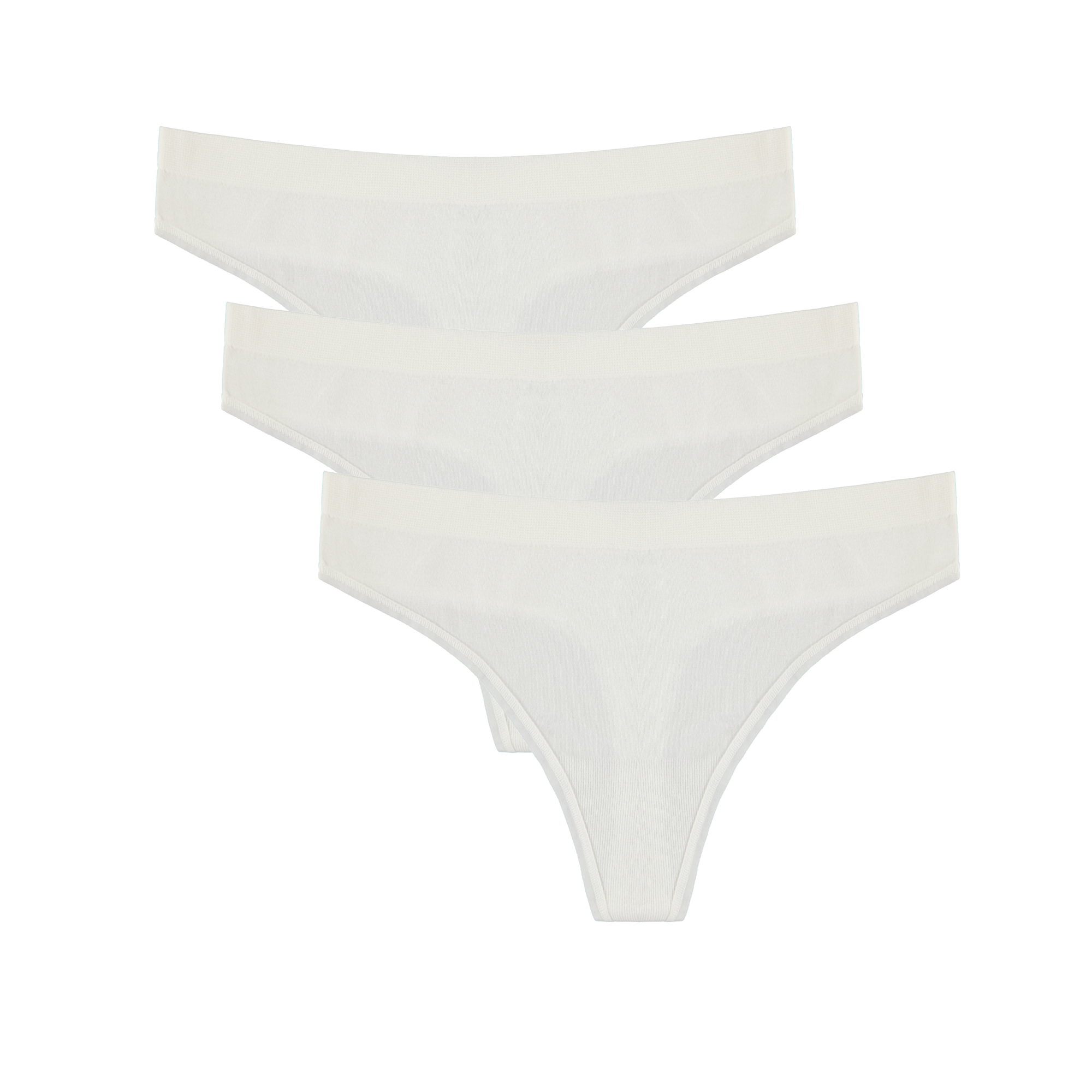 Women's Bamboo/Cotton Thong Style Underwear Natural Color - 3-pack - The7Letter