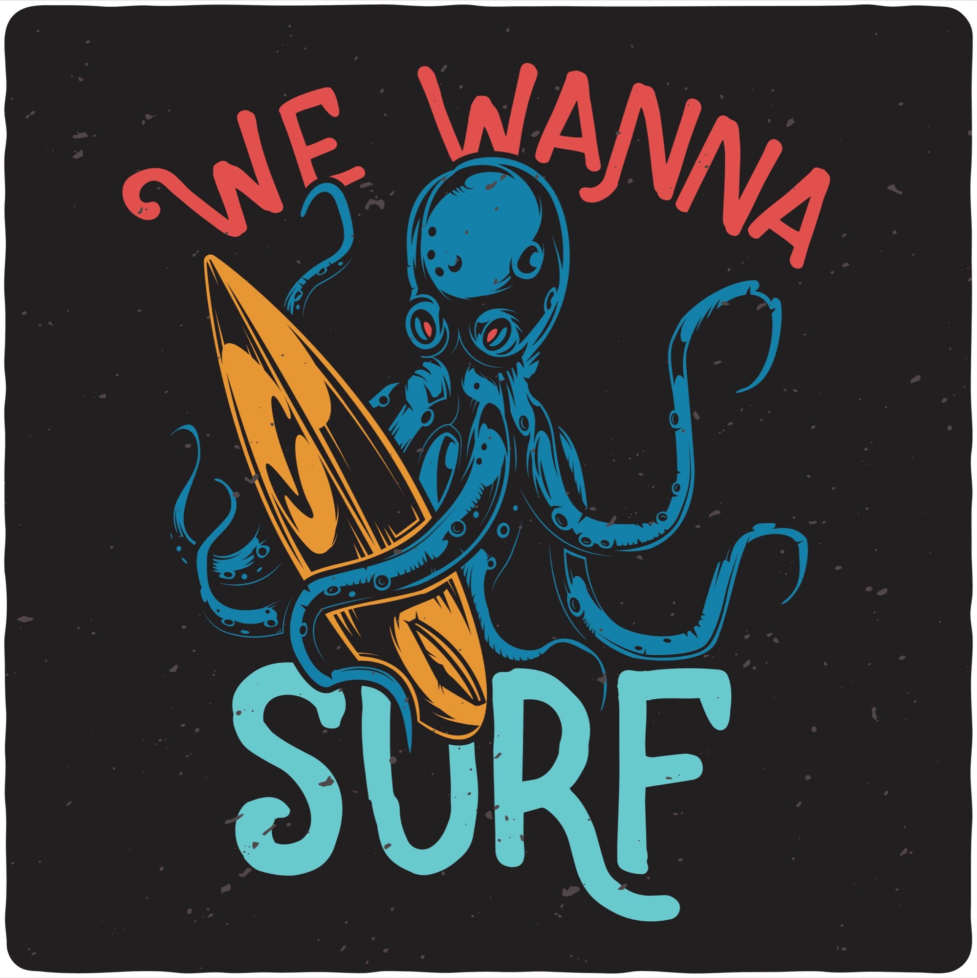 We Wanna Surf Men's Bamboo Viscose/Organic Cotton Short Sleeve Graphic T-Shirt - The7Letter