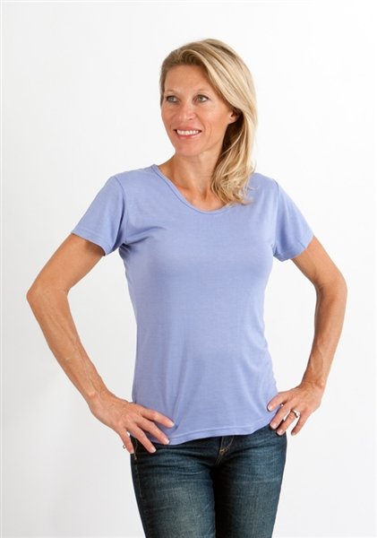 Women's 100% Bamboo Viscose Scoop Neck Short Sleeve T-Shirt - The7Letter