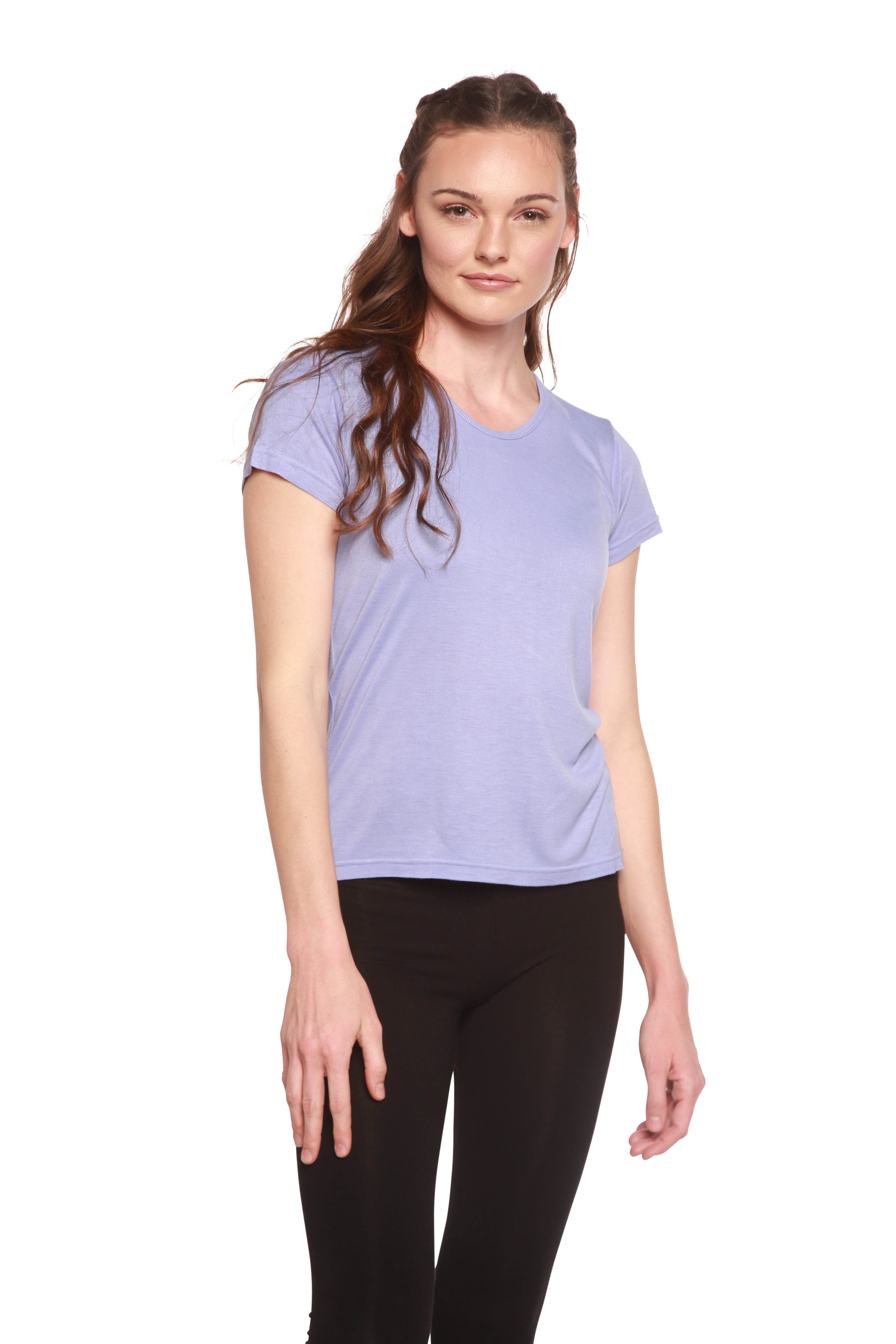 Women's 100% Bamboo Viscose Scoop Neck Short Sleeve T-Shirt - The7Letter