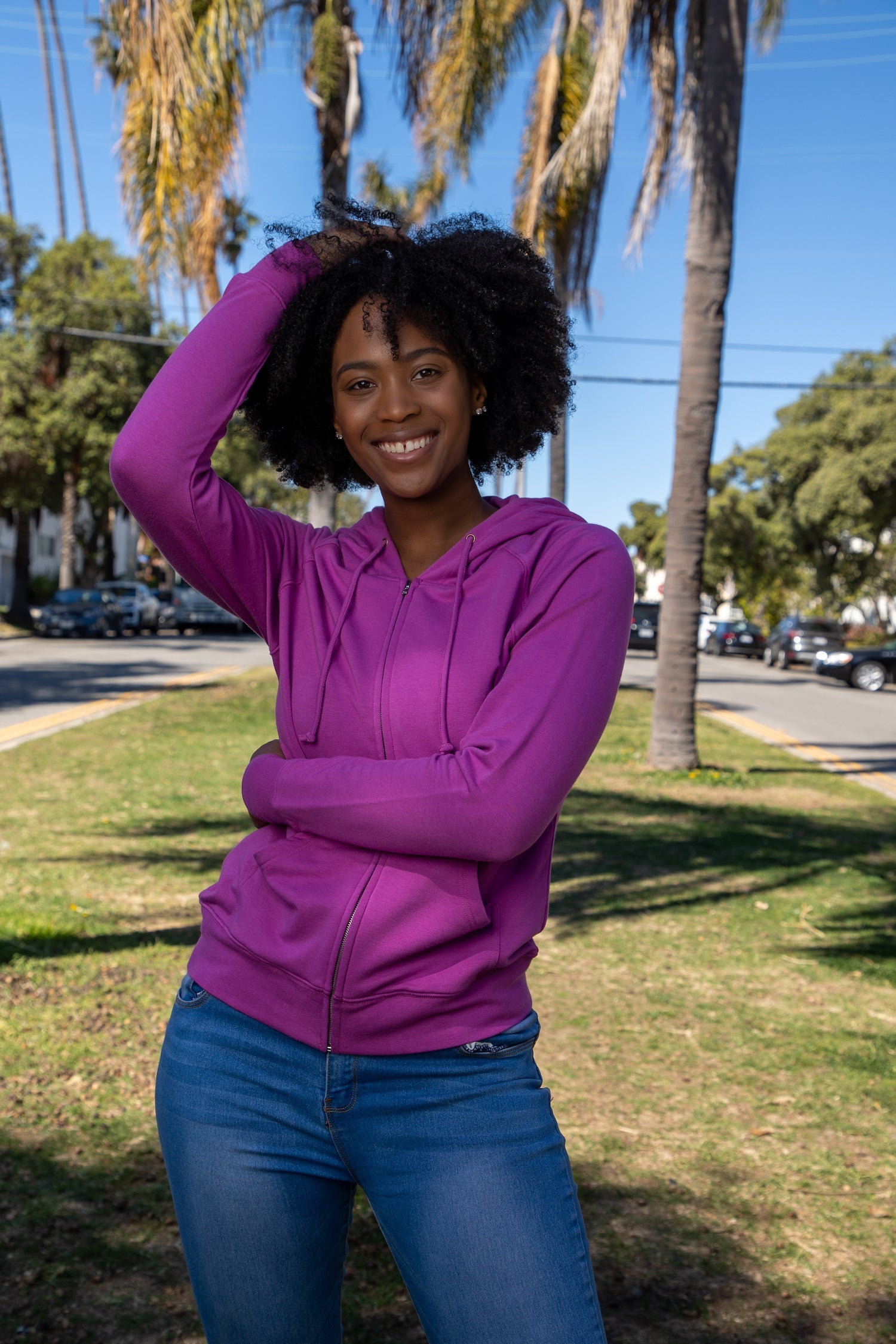 Women's Bamboo French Terry Zip Hooded Sweatshirt - The7Letter