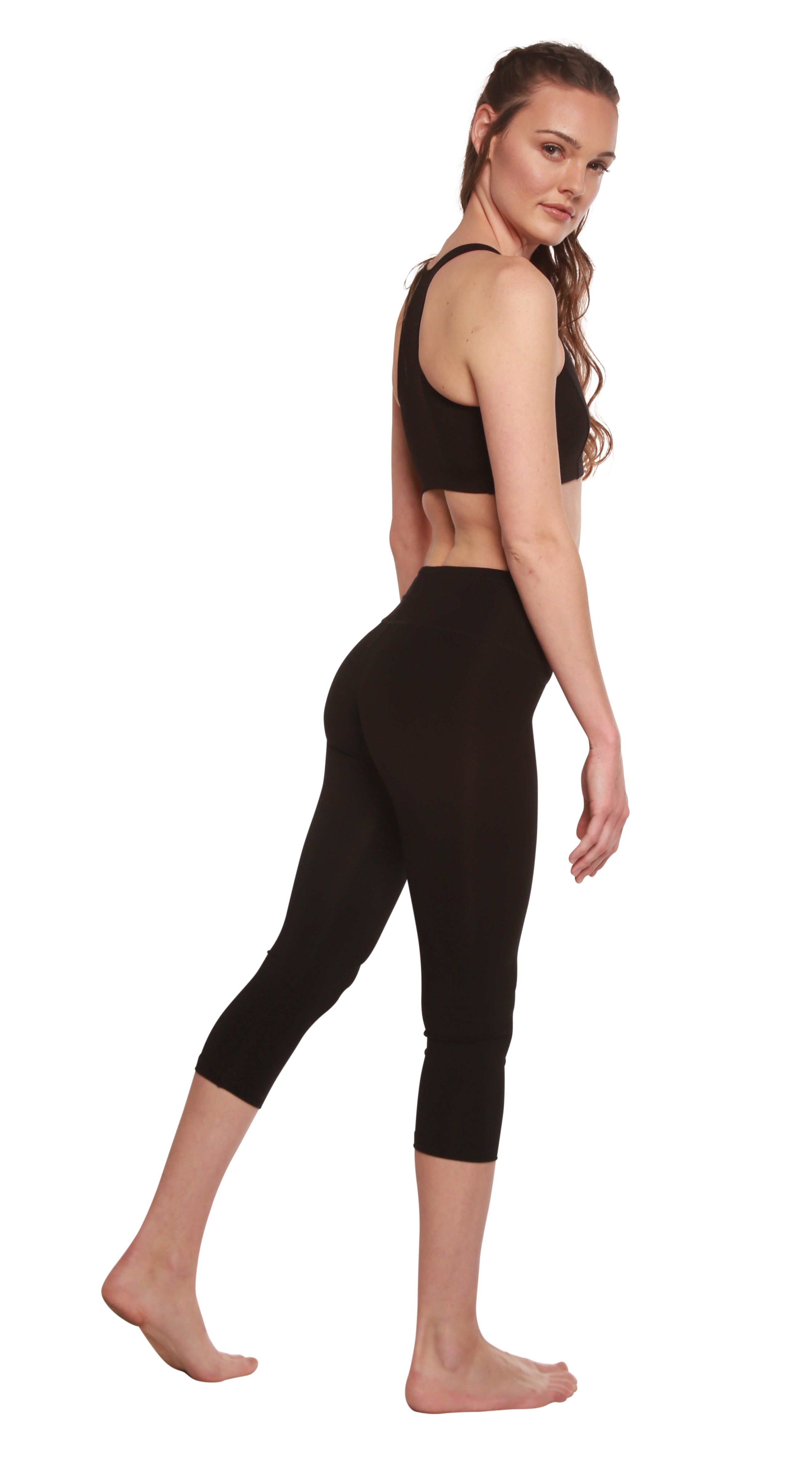 Women's Bamboo Viscose/Cotton Capri Style Leggings - The7Letter