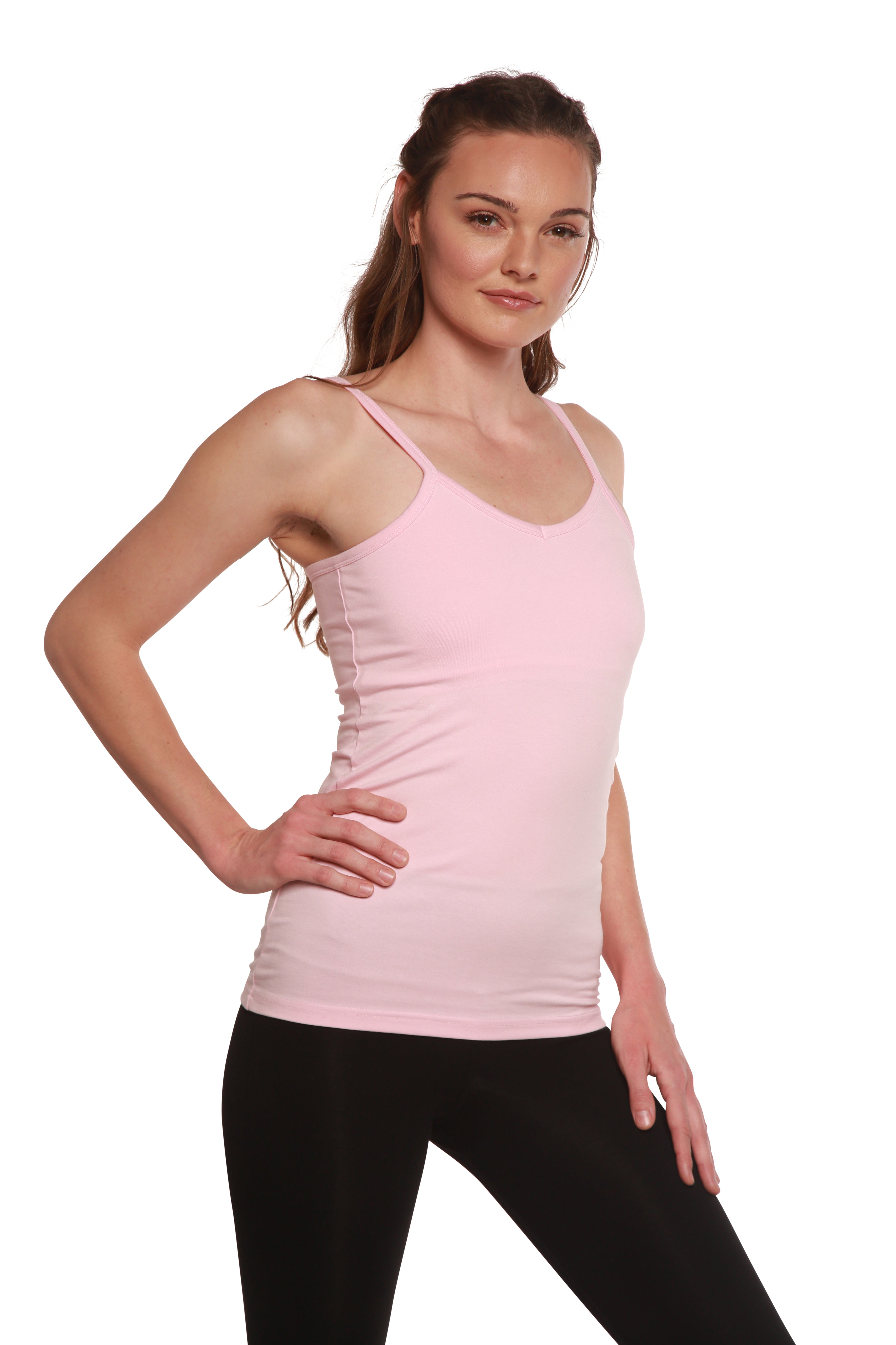 Clearance Women's Bamboo/Cotton Camisole with Shelf Bra - The7Letter