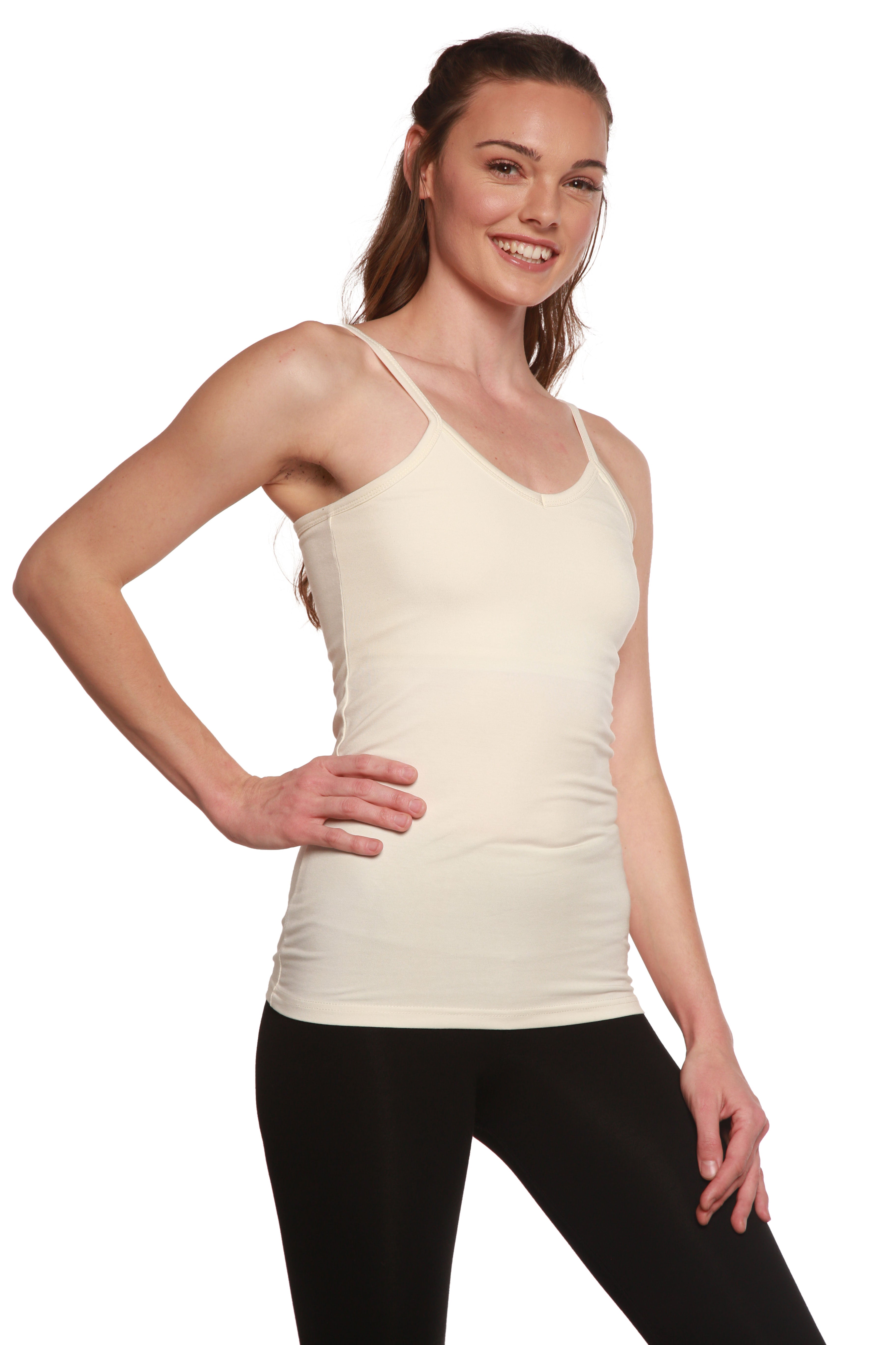 Clearance Women's Bamboo/Cotton Camisole with Shelf Bra - The7Letter