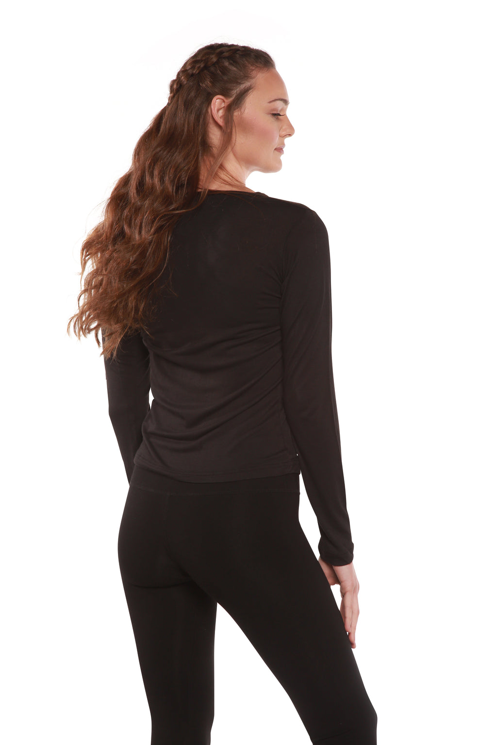 Clearance Women's Scoop Neck 100% Bamboo Viscose Long Sleeve Shirt - The7Letter