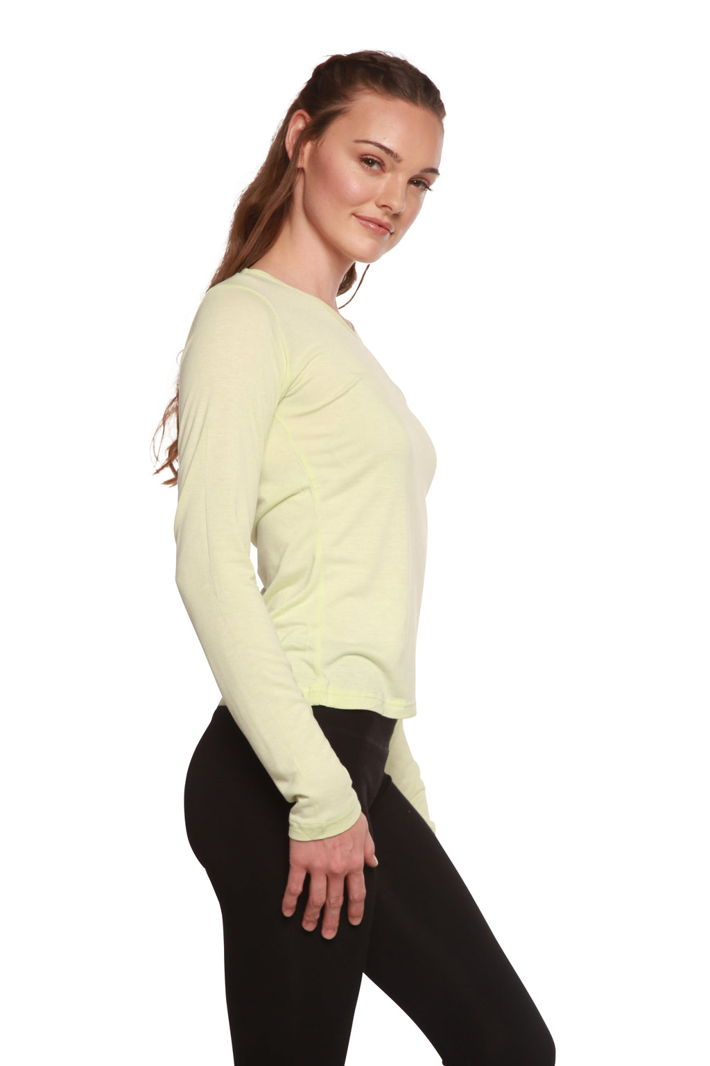 Clearance Women's Scoop Neck 100% Bamboo Viscose Long Sleeve Shirt - The7Letter