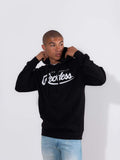 Sweat à Capuche Big R Script - Noir/Blanc