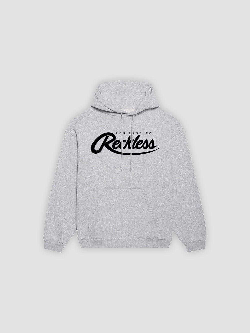 Sweat à capuche Big R Script - Gris chiné